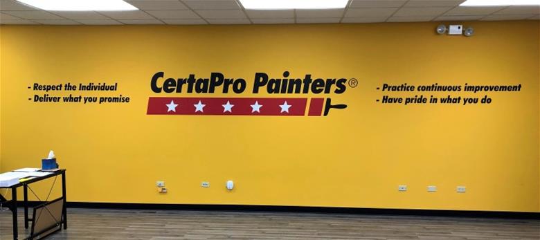 CertaPro Painters vynil wall graphic